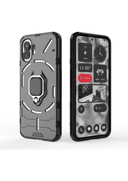 Nothing Kılıf Telefon 2 Darbeye Kapak 360 &deg; Dönen Halka Kickstand Damla (Yurt Dışından)