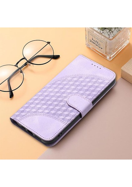 Infinix Sıcak Case Manyetik Kart Tutucu Için Kılıf Geometrik Desen Flip Case (Yurt Dışından)