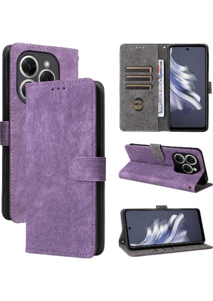 Tecno Spark 20 Pro 4g Manyetik Kapatma Flip Folio Cüzdan Rfıd Pu Için Kılıf (Yurt Dışından)