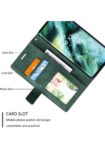 Oppo Bulmak Için Kılıf X2 Manyetik Cüzdan Flip Folio Darbeye Kart Tutucu Pu (Yurt Dışından)