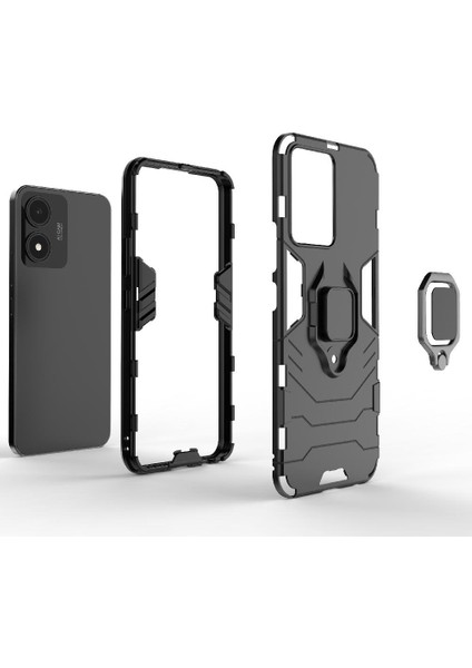 Vıvo Y02S Için Kılıf 360 &deg; Dönen Halka Darbeye Kapak Kickstand Askeri (Yurt Dışından) indirimleri