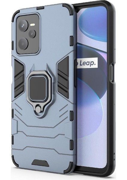 Realme C35 Darbeye Kapak Askeri Damla Koruma Kickstand Için Kılıf (Yurt Dışından)