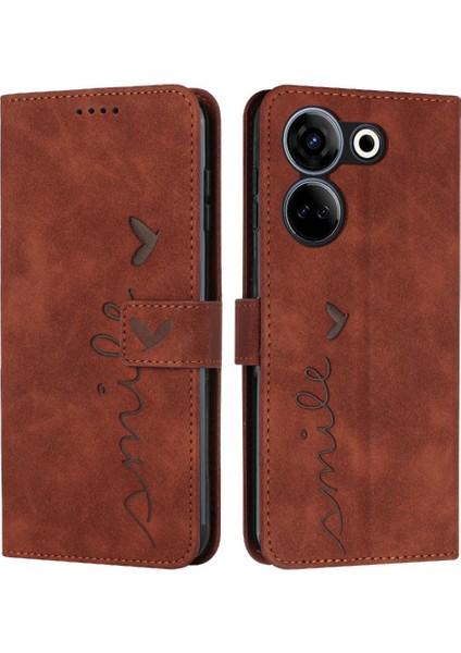 Tecno Camon 20/camon 20 Pro 4g Tam Koruma Pu Deri Flip Case (Yurt Dışından)