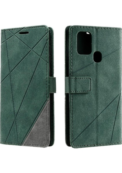 Samsung Galaxy A21S Için Kılıf Cüzdan Flip Folio Pu Deri Darbeye Kart (Yurt Dışından)
