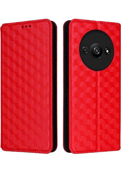Xiaomi Redmi A3 Pu Deri 3D Desen Cüzdan Manyetik Kapatma (Yurt Dışından)