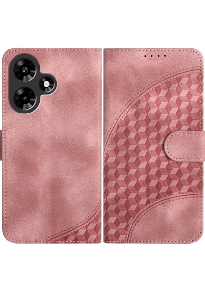 Infinix Sıcak 30 Için Kılıf Pu Deri Kapak Çevirin Geometrik Desen Flip Case (Yurt Dışından)