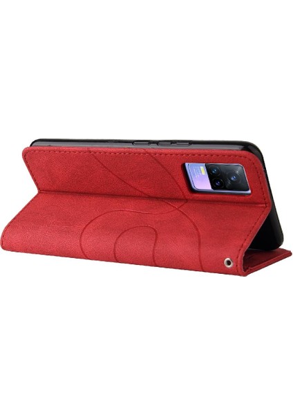 Vıvo V21E 4g Kickstand Koruyucu Iki Renkli Dikiş Pu Deri Için Kılıf (Yurt Dışından) modelleri