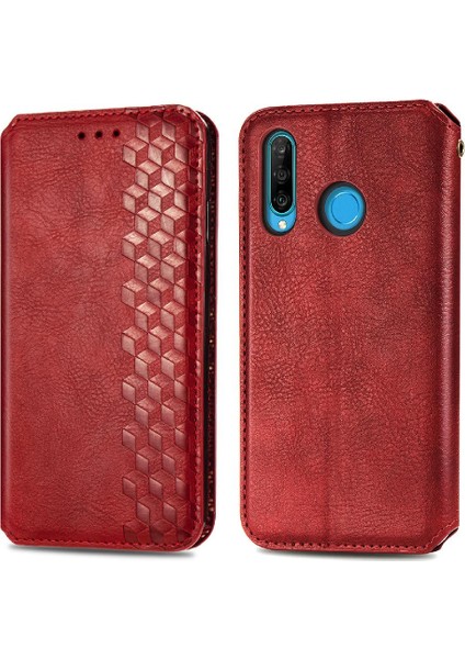 Huawei P30 Lite Flip Kapak Için Kılıf Moda Tasarım Cüzdan Fonksiyon Vaka (Yurt Dışından)