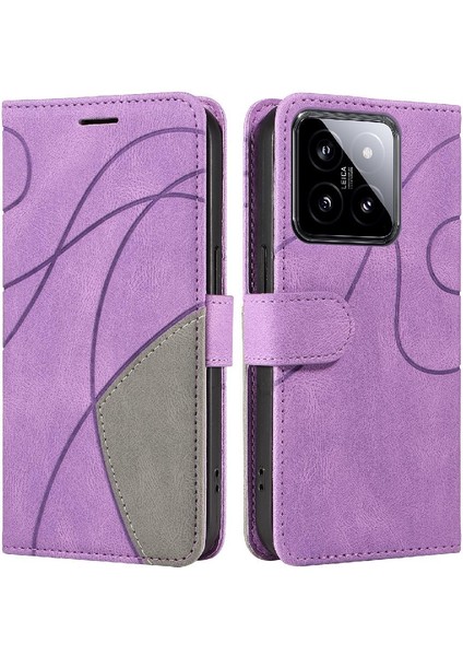 Kart Yuvası Standı ile Xiaomi 14 Pu Deri Flip Folio Kılıf (Yurt Dışından) fiyatları