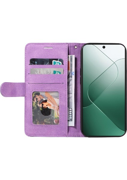 Kart Yuvası Standı ile Xiaomi 14 Pu Deri Flip Folio Kılıf (Yurt Dışından) indirimleri