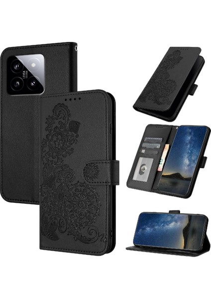 Xiaomi 14 Kickstand Koruyucu Pu Deri Manyetik Kapatma Flip Case (Yurt Dışından)