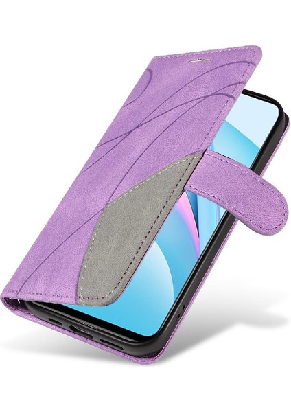 Xiaomi 10T Lite Için Kılıf Pu ile Iki Renkli Dikiş Kickstand Koruyucu (Yurt Dışından)