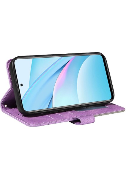 Xiaomi 10T Lite Için Kılıf Pu ile Iki Renkli Dikiş Kickstand Koruyucu (Yurt Dışından)