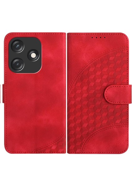 Tecno Kıvılcım 10C Için Geometrik Desen Pu Deri Kapak Çevirin Deri (Yurt Dışından)