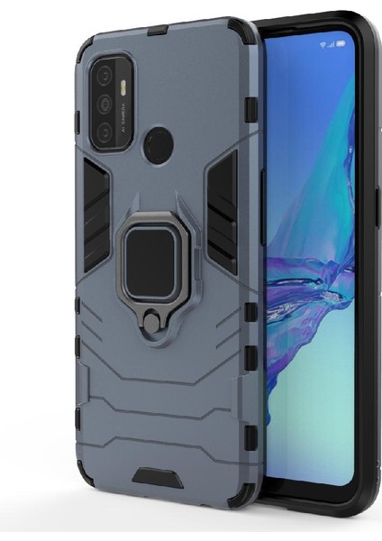 Oppo A53 4g Için Kılıf 360 &deg; Dönen Halka Darbeye Kapak Askeri Damla (Yurt Dışından) modelleri