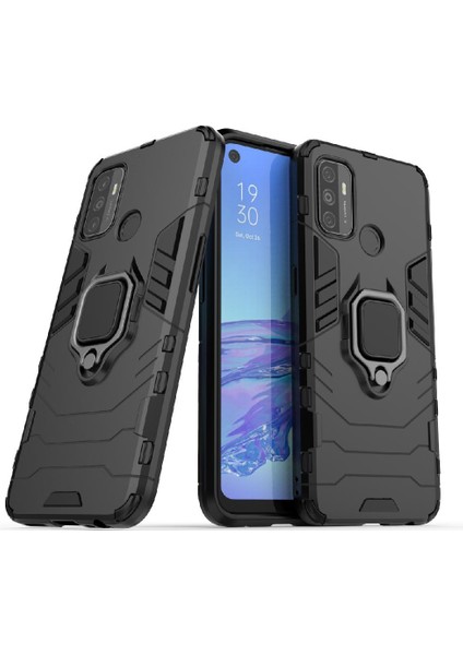 Oppo A53 4g Için Kılıf 360 &deg; Dönen Halka Darbeye Kapak Askeri Damla (Yurt Dışından)