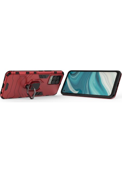 Realme 8 4g Darbeye Dayanıklı Kapak Için Kılıf Kickstand 360 &deg; Dönen Halka Askeri (Yurt Dışından)