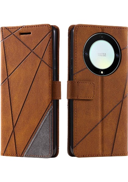 Onur X9A 5g Manyetik Kart Tutucu Için Kılıf Kickstand Cüzdan Flip Folio Pu (Yurt Dışından)