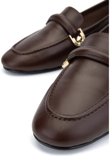 Kadın Deri Kahverengi Loafer Ayakkabı 775 5406 Bn Ayk Y24 Kahve Dr fırsatları