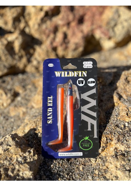 Wildfin Sand Eel Uv Orange 2+1 15 gr