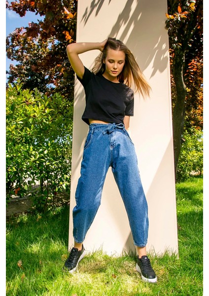 Kadın Mavi Boyfriend Jean D21-007 Irwear