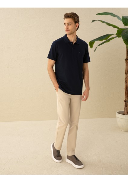 Erkek Lacivert Regular Fit Basic Tişört 50291576-VR033