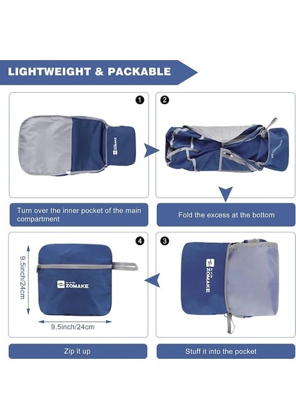 Mavi 35L Hafif Paketlenebilir Küçük Sırt Çantası Katlanır Su Geçirmez Caming Yürüyüş Sırt Çantası Kadın Erkek Için Açık Seyahat Çantası (Yurt Dışından) fırsatları