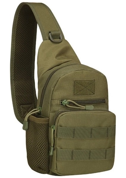 Ordu Yeşil-Askeri Taktik Sling Omuz Çantası Erkekler Açık Yürüyüş Kamp Ordu Avcılık Balıkçılık Şişe Göğüs Paketi Sling Molle Sırt Çantası (Yurt Dışından) indirimleri