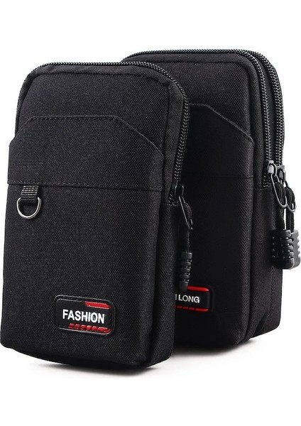 Çift Haki-Tek Çift Katmanlı Haki Erkek Telefon Kılıfı Naylon Colth Bel Fanny Paketi Edc Molle Çanta Cep Telefonu Çanta Kemer Bel Çantası (Yurt Dışından) fiyatları