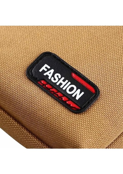 Çift Haki-Tek Çift Katmanlı Haki Erkek Telefon Kılıfı Naylon Colth Bel Fanny Paketi Edc Molle Çanta Cep Telefonu Çanta Kemer Bel Çantası (Yurt Dışından) modelleri