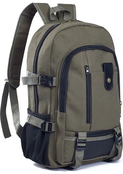 Haki-Kadın Sırt Çantaları Büyük Kapasiteli Erkek Seyahat Dağcılık Erkek Bagaj Tuval Kova Omuz Çantaları Erkek Için 5 Renk Kıyafet (Yurt Dışından) modelleri