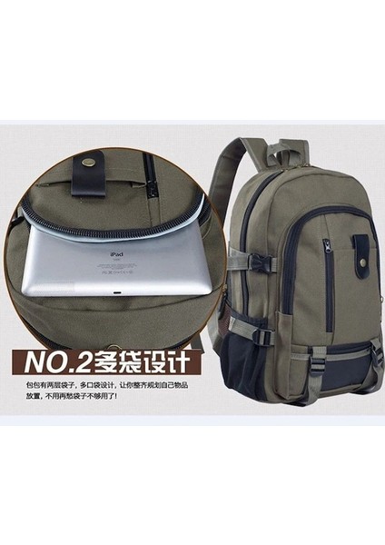 Haki-Kadın Sırt Çantaları Büyük Kapasiteli Erkek Seyahat Dağcılık Erkek Bagaj Tuval Kova Omuz Çantaları Erkek Için 5 Renk Kıyafet (Yurt Dışından) fırsatları