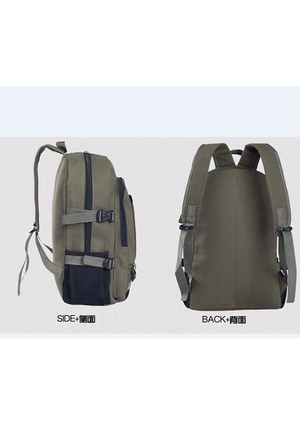 Haki-Kadın Sırt Çantaları Büyük Kapasiteli Erkek Seyahat Dağcılık Erkek Bagaj Tuval Kova Omuz Çantaları Erkek Için 5 Renk Kıyafet (Yurt Dışından) indirimleri