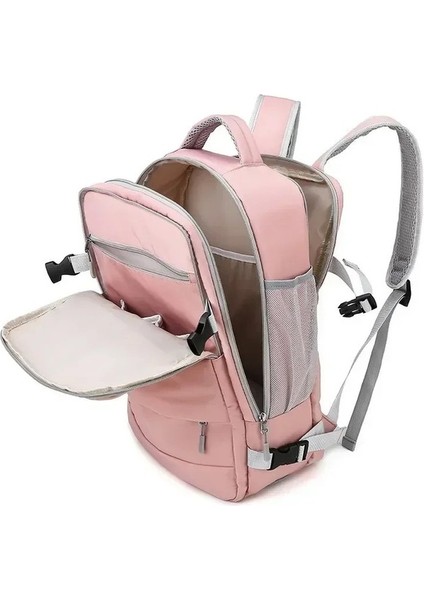 Siyah-Çok Fonksiyonlu Seyahat Sırt Çantası Kadınlar Için Trekking Dağcılık Çantası USB Şarj Portu Su Geçirmez Spor Spor Çanta Saklama Çantası (Yurt Dışından) fiyatları