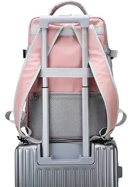 Siyah-Çok Fonksiyonlu Seyahat Sırt Çantası Kadınlar Için Trekking Dağcılık Çantası USB Şarj Portu Su Geçirmez Spor Spor Çanta Saklama Çantası (Yurt Dışından) modelleri