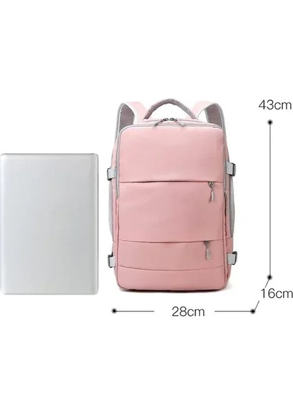 Siyah-Çok Fonksiyonlu Seyahat Sırt Çantası Kadınlar Için Trekking Dağcılık Çantası USB Şarj Portu Su Geçirmez Spor Spor Çanta Saklama Çantası (Yurt Dışından) indirimleri