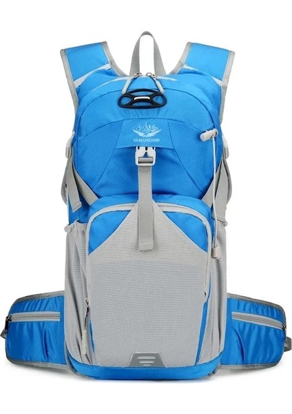 Mavi-Açık Kamp Su Geçirmez Nefes Sırt Çantası Büyük Kapasiteli Açık Tırmanma Çantası Trekking Spor Çanta Sırt Çantası (Yurt Dışından)