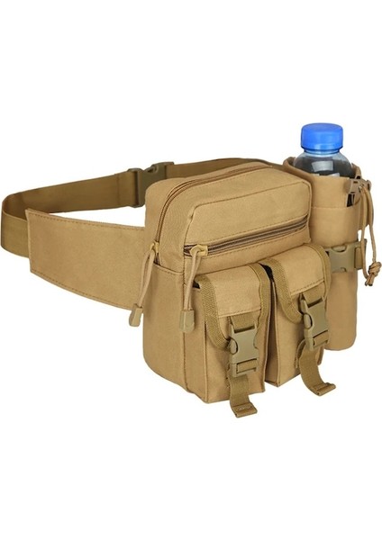 Haki-Açık Spor Ordu Askeri Avcılık Tırmanma Kamp Bel Çantası Taktik Erkekler Bel Paketi Naylon Yürüyüş Telefon Kılıfı (Yurt Dışından)