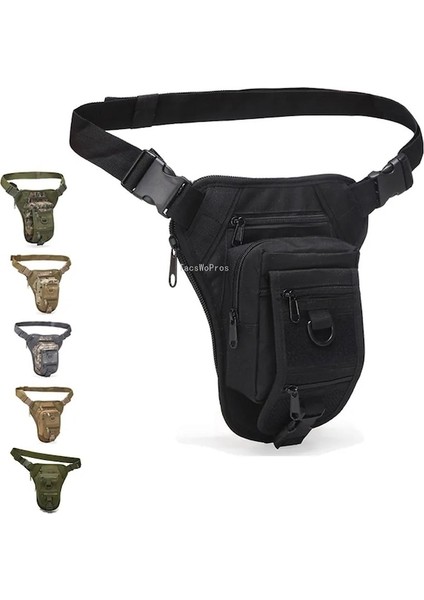 Siyah-Askeri Taktik Bırak Bacak Çanta Erkek Kadın Açık Yürüyüş Çekim Avcılık Bel Paketi Ayarlanabilir Askı Motosiklet Sürme Çanta (Yurt Dışından) fiyatları