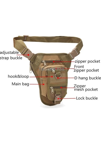 Siyah-Askeri Taktik Bırak Bacak Çanta Erkek Kadın Açık Yürüyüş Çekim Avcılık Bel Paketi Ayarlanabilir Askı Motosiklet Sürme Çanta (Yurt Dışından) fırsatları