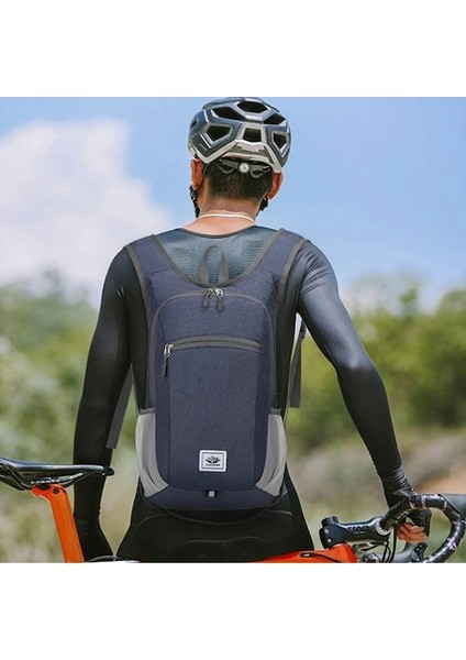 Koyu Gri-Ultra Hafif Katlanabilir Sırt Çantası Taşınabilir Kamp Yürüyüş Seyahat Sırt Çantası Su Geçirmez Eğlence Unisex Spor Seyahat Çantası Sırt Çantası (Yurt Dışından)