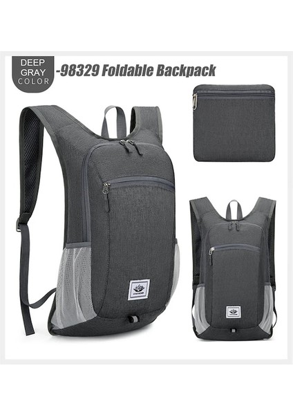 Koyu Gri-Ultra Hafif Katlanabilir Sırt Çantası Taşınabilir Kamp Yürüyüş Seyahat Sırt Çantası Su Geçirmez Eğlence Unisex Spor Seyahat Çantası Sırt Çantası (Yurt Dışından) indirimleri