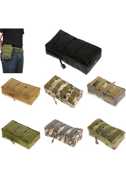 Siyah-Taktik Molle Kılıfı 1000D Açık Askeri Taktik Bel Çantası Edc Molle Fermuar Bel Paketi Dayanıklı Kemer Kılıfı Sırt Çantası Aksesuarı (Yurt Dışından) fırsatları