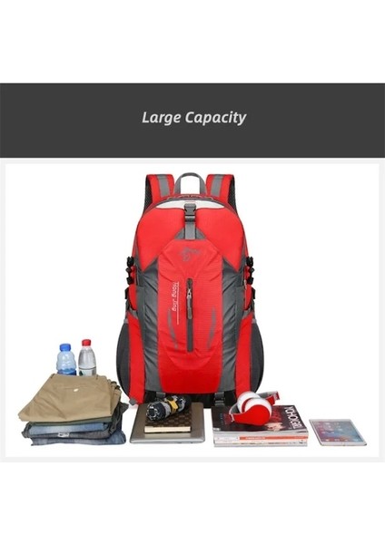 Turuncu Su Geçirmez Unisex Açık Yürüyüş Sırt Çantası Seyahat Trekking Çantaları Tırmanma Balıkçılık Kamp Sırt Çantası Büyük Kapasiteli Spor Sırt Çantası (Yurt Dışından) fırsatları