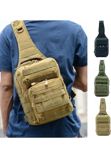 Haki-Erkek Taktik Omuz Askeri Göğüs Çantası Molle Doğa Sporları Naylon Büyük Kapasiteli Ordu Avcılık Kamp Yürüyüş Seyahat Sırt Çantası (Yurt Dışından) fiyatları