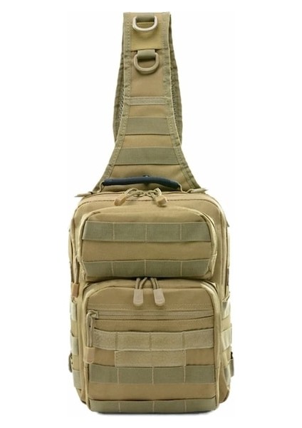 Haki-Erkek Taktik Omuz Askeri Göğüs Çantası Molle Doğa Sporları Naylon Büyük Kapasiteli Ordu Avcılık Kamp Yürüyüş Seyahat Sırt Çantası (Yurt Dışından) modelleri