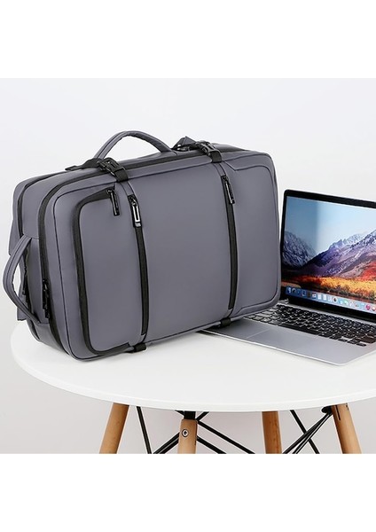 Heamor Erkek Iş Laptop Sırt Çantası Büyük Kapasiteli Çok Fonksiyonlu Sırt Çantası Erkek Iş Seyahat Sırt Çantası - Gri (Yurt Dışından)