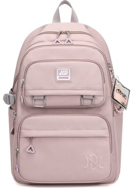 Eğlence Sırt Çantası Seyahat Sırt Çantası Büyük Kapasiteli Öğrenci Okul Çantası Pembe- Mor (Yurt Dışından)