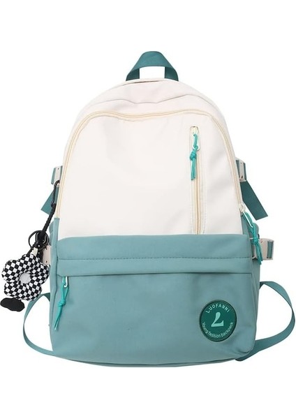 Yucama Kızlar Kadınlar Için Okul Sırt Çantası Bayanlar Sırt Çantası Okul Çantası Bookbag Set Ile Genç Kız Için Peluş Oyuncak, Kadınlar Için Sevimli Kolej Sırt Çantası - Green (Yurt Dışından)