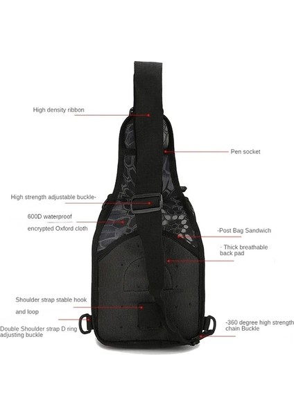 Siyah-Taktik Omuz Çantaları Askeri Seyahat Yürüyüş Sırt Çantası Erkekler Göğüs Askılı Çanta Spor Molle Ordu Kamp Avcılık Balıkçılık (Yurt Dışından) indirimleri